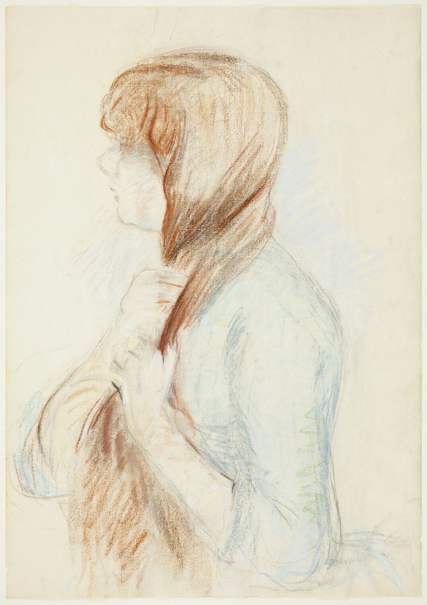 Girl Plaiting her Hair (La Natte)