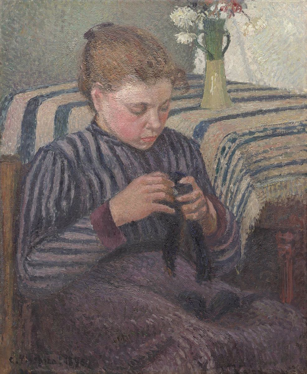 Woman Mending