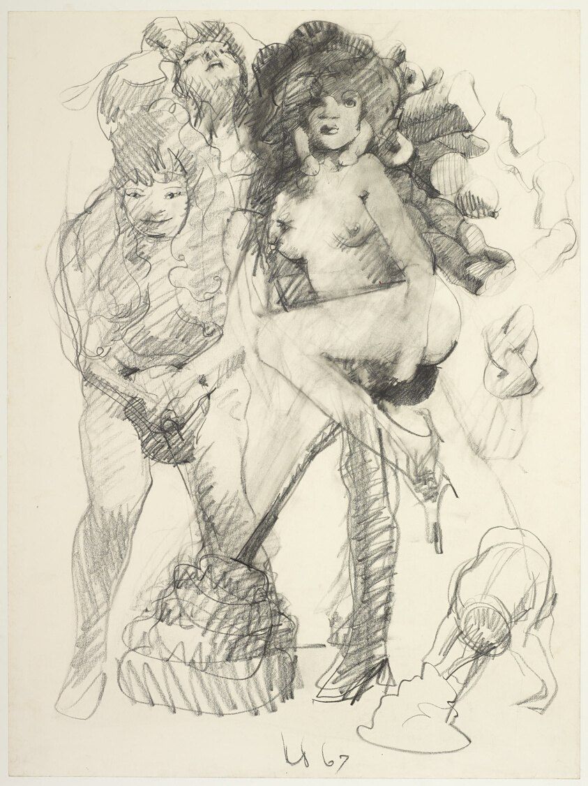 Woman Figure with Medusa Ornaments