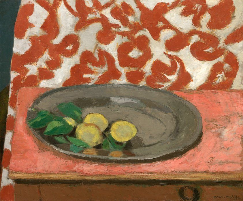 Lemons on a Pewter Plate