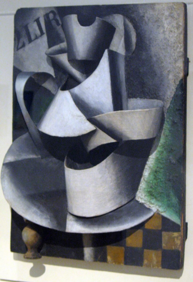 1915 Popova Becher auf einem Tisch anagoria