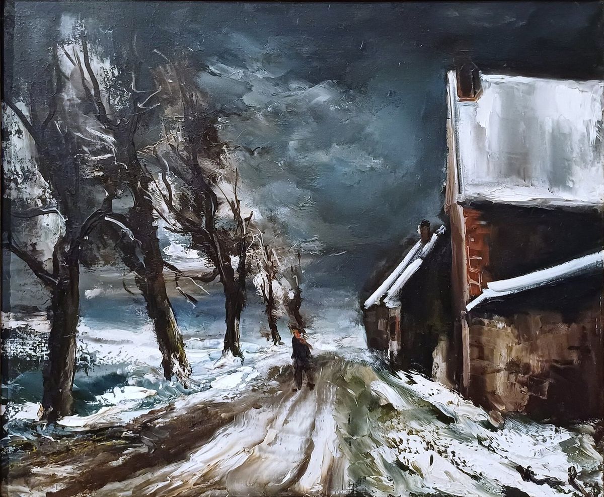 'Snowy Landscape' (1950) by Maurice de Vlaminck - Museo Soumaya - Mexico 2024