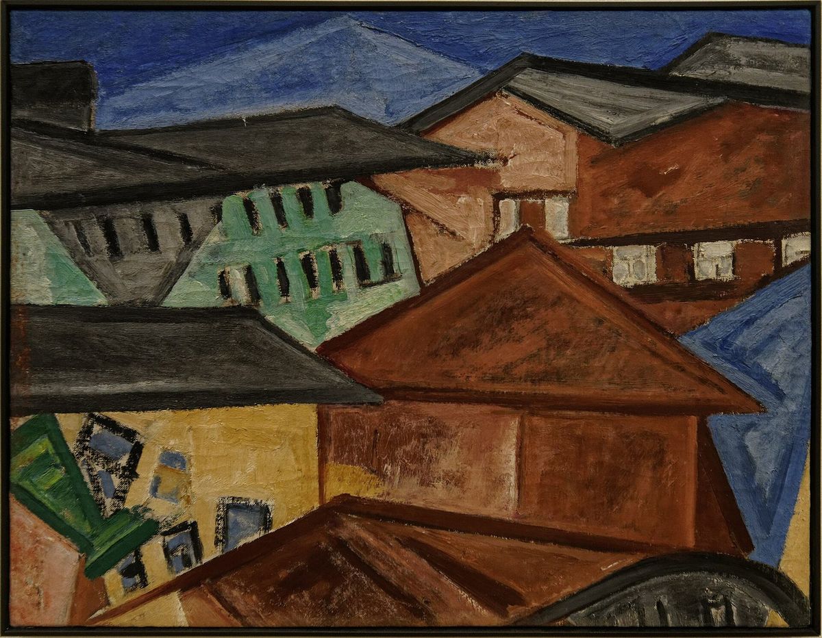 Amsterdam - Stedelijk Museum - Olga Vladimirovna Rozanova (Ольга Владимировна Розанова) (1886-1918) - Cityscape. Roofs (4.2001(719)) 1912