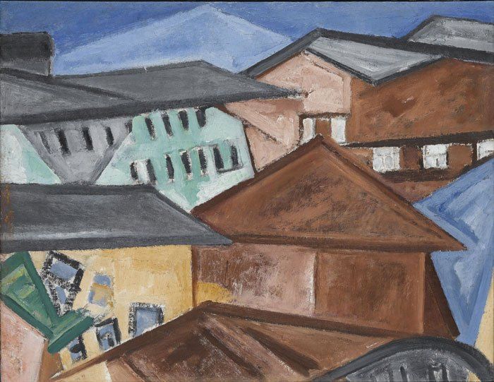Cityscape. Roofs (Rozanova, 1912)